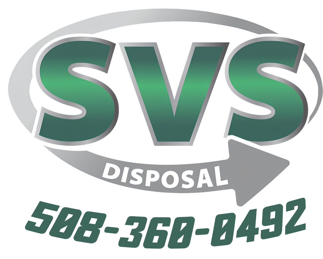 Logo with large green "SVS" letters and a gray circular arrow around them. The word "Disposal" is inside the arrow.